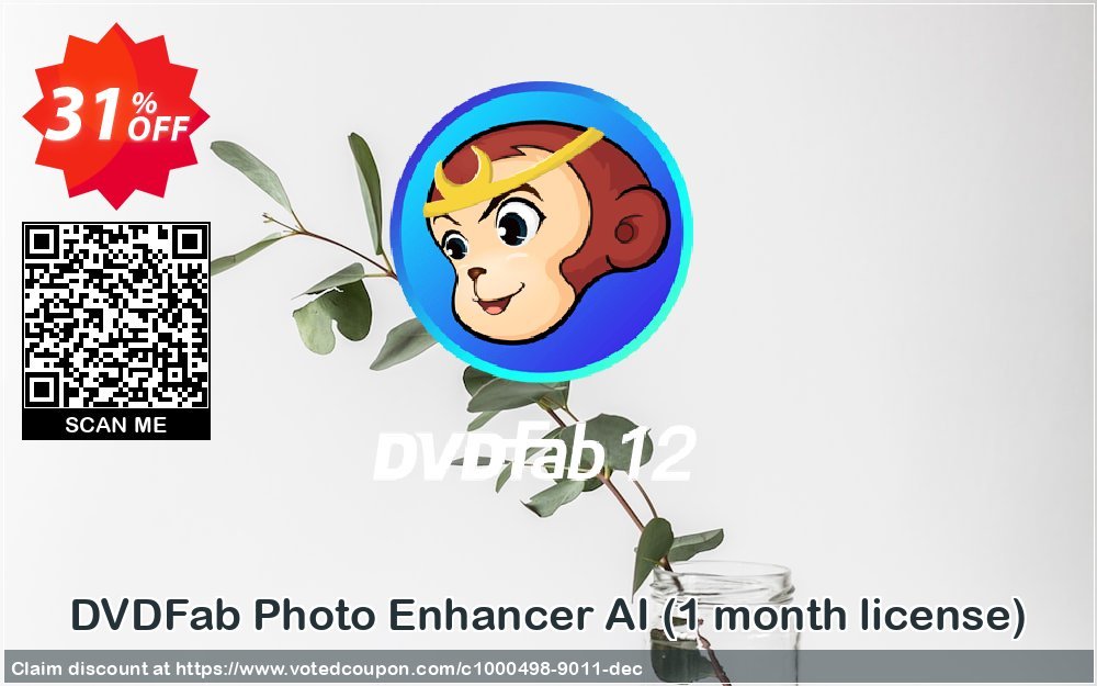 DVDFab Photo Enhancer AI, Monthly Plan  Coupon, discount 30% OFF DVDFab Photo Enhancer AI (1 month license), verified. Promotion: Special sales code of DVDFab Photo Enhancer AI (1 month license), tested & approved