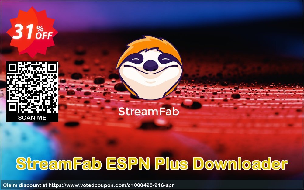 StreamFab ESPN Plus Downloader Coupon, discount 31% OFF StreamFab ESPN Plus Downloader, verified. Promotion: Special sales code of StreamFab ESPN Plus Downloader, tested & approved