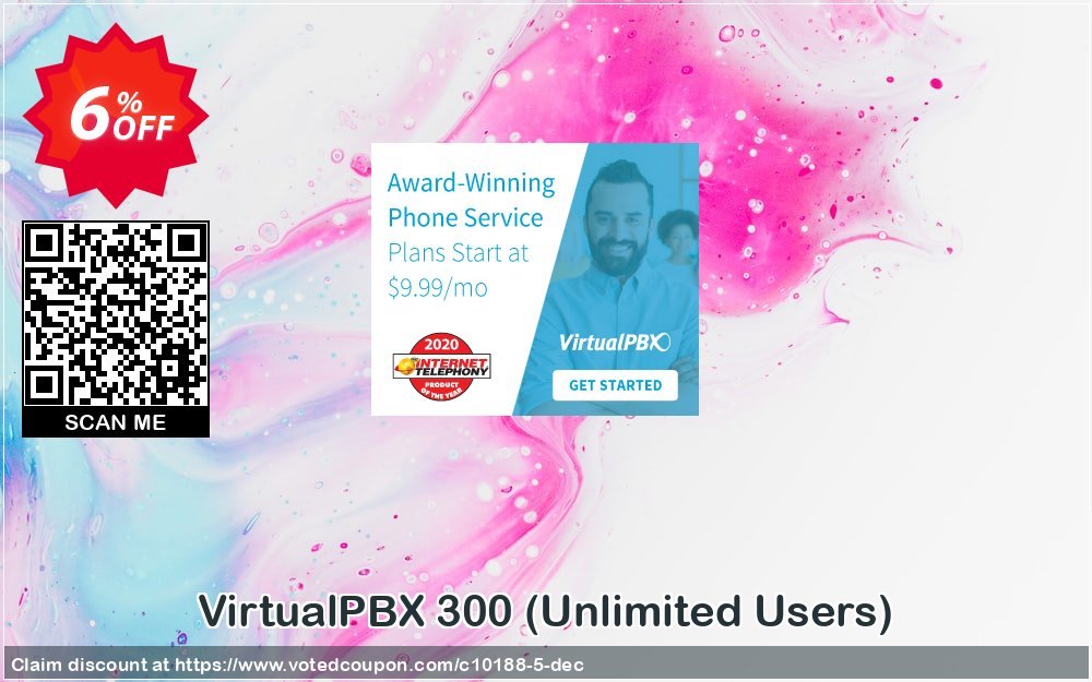 VirtualPBX 300, Unlimited Users  Coupon, discount 5% OFF VirtualPBX 300 (Unlimited Users), verified. Promotion: Exclusive deals code of VirtualPBX 300 (Unlimited Users), tested & approved