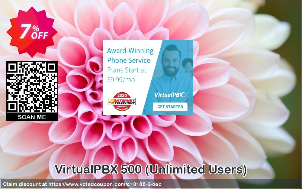 VirtualPBX 500, Unlimited Users  Coupon, discount 5% OFF VirtualPBX 500 (Unlimited Users), verified. Promotion: Exclusive deals code of VirtualPBX 500 (Unlimited Users), tested & approved