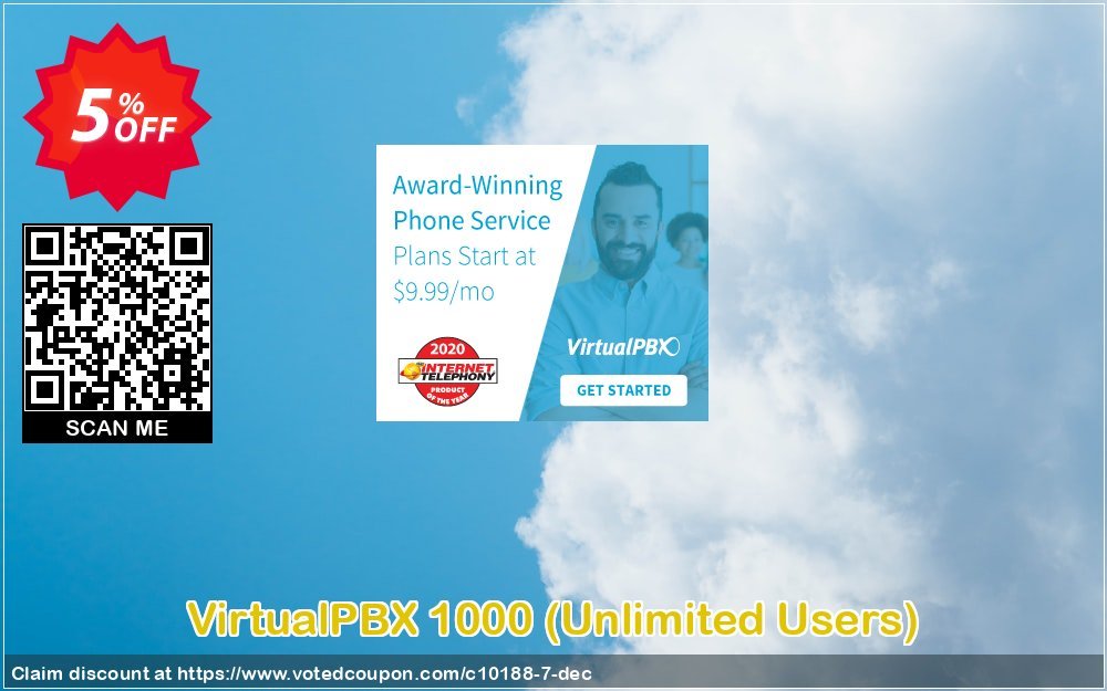 VirtualPBX 1000, Unlimited Users  Coupon Code May 2024, 5% OFF - VotedCoupon