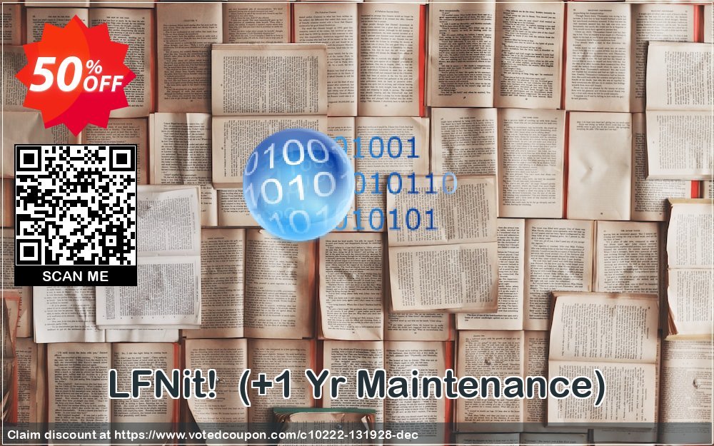 LFNit! , +1 Yr Maintenance  Coupon, discount Coupon code LFNit!  (+1 Yr Maintenance). Promotion: LFNit!  (+1 Yr Maintenance) offer from DataMystic