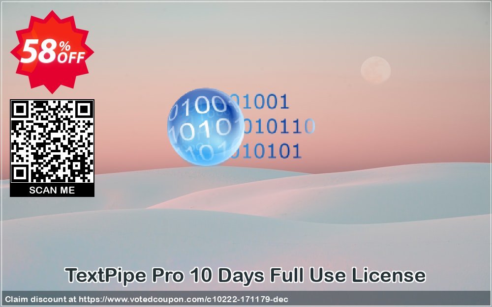 TextPipe Pro 10 Days Full Use Plan Coupon, discount Coupon code TextPipe Pro 10 Days Full Use License. Promotion: TextPipe Pro 10 Days Full Use License offer from DataMystic