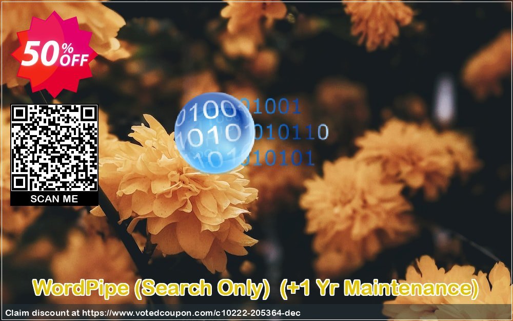 WordPipe, Search Only , +1 Yr Maintenance  Coupon, discount Coupon code WordPipe (Search Only)  (+1 Yr Maintenance). Promotion: WordPipe (Search Only)  (+1 Yr Maintenance) offer from DataMystic