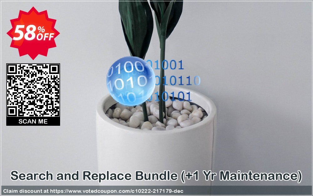 Search and Replace Bundle, +1 Yr Maintenance  Coupon, discount Coupon code Search and Replace Bundle (+1 Yr Maintenance). Promotion: Search and Replace Bundle (+1 Yr Maintenance) offer from DataMystic