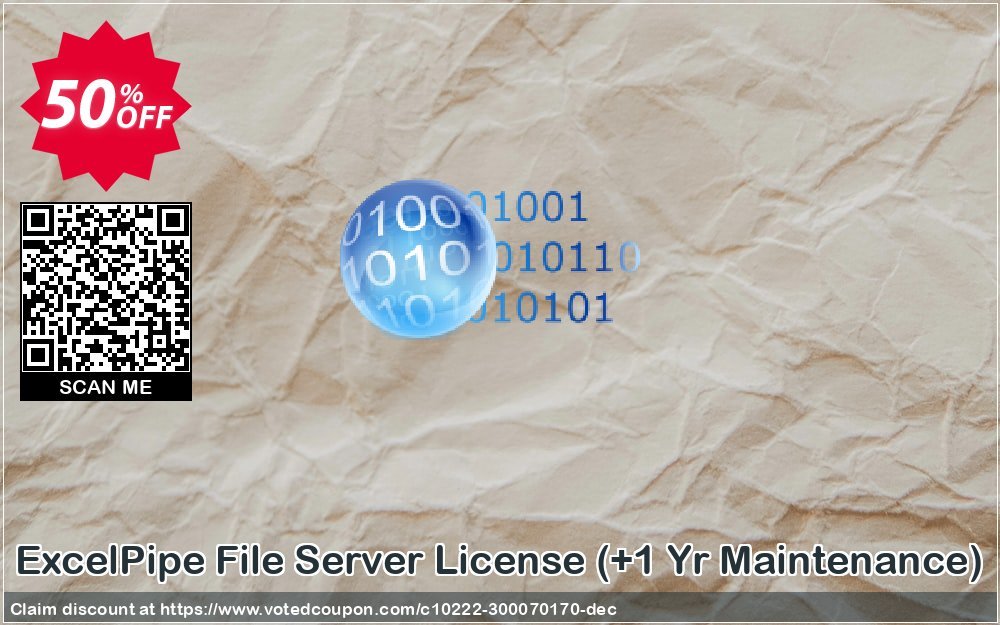 ExcelPipe File Server Plan, +1 Yr Maintenance  Coupon, discount Coupon code ExcelPipe File Server License (+1 Yr Maintenance). Promotion: ExcelPipe File Server License (+1 Yr Maintenance) offer from DataMystic