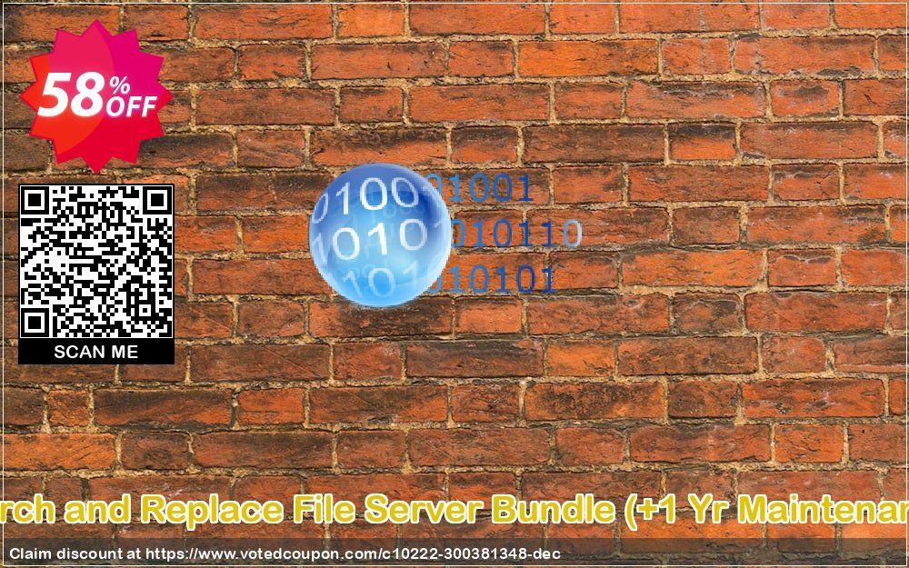 Search and Replace File Server Bundle, +1 Yr Maintenance  Coupon, discount Coupon code Search and Replace File Server Bundle (+1 Yr Maintenance). Promotion: Search and Replace File Server Bundle (+1 Yr Maintenance) offer from DataMystic