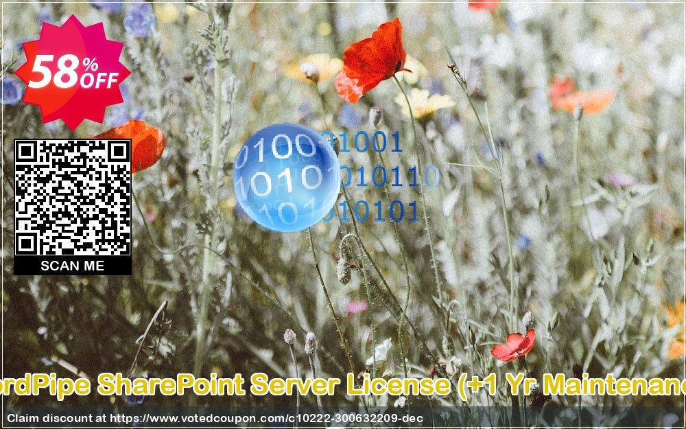 WordPipe SharePoint Server Plan, +1 Yr Maintenance  Coupon, discount Coupon code WordPipe SharePoint Server License (+1 Yr Maintenance). Promotion: WordPipe SharePoint Server License (+1 Yr Maintenance) offer from DataMystic