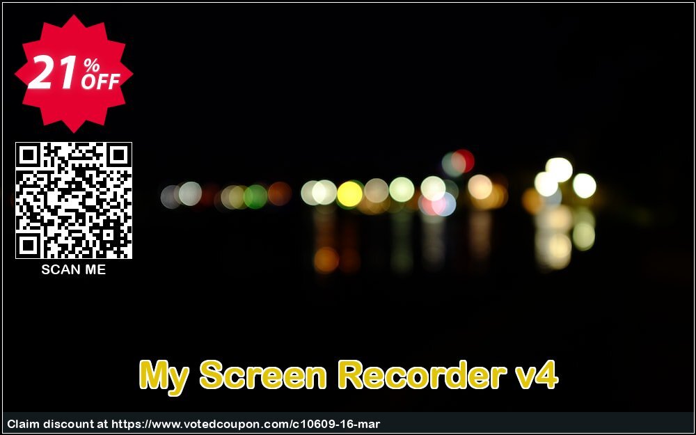 My Screen Recorder v4 Coupon, discount DeskShare Coupon (10609). Promotion: Coupon for DeskShare