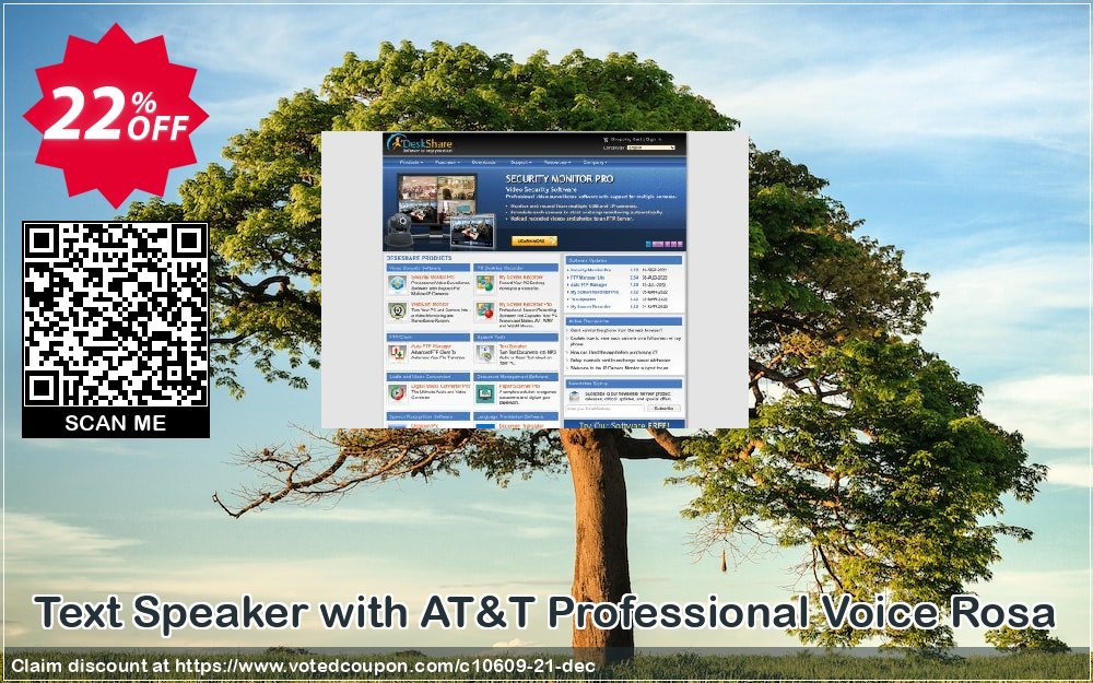 Text Speaker with AT&T Professional Voice Rosa Coupon, discount DeskShare Coupon (10609). Promotion: Coupon for DeskShare