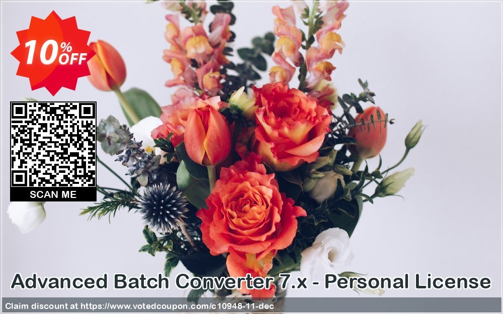 Advanced Batch Converter 7.x - Personal Plan Coupon, discount BatchConverter coupon promoiton (10948). Promotion: 60off