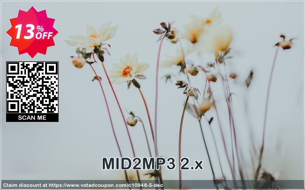MID2MP3 2.x Coupon, discount BatchConverter coupon promoiton (10948). Promotion: 60off