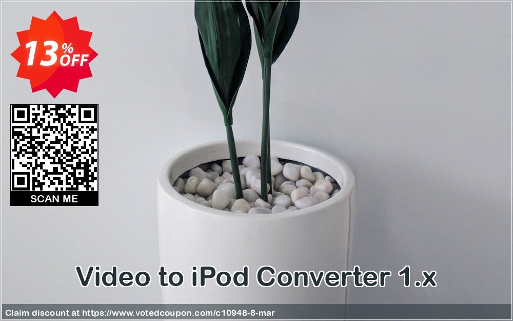 Video to iPod Converter 1.x Coupon, discount BatchConverter coupon promoiton (10948). Promotion: 60off