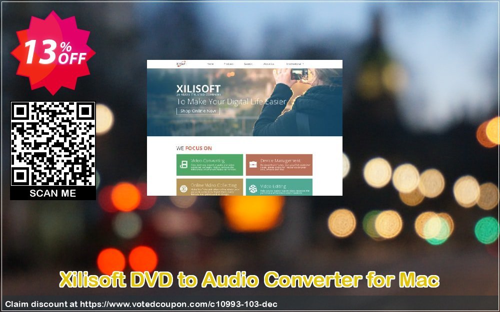 Xilisoft DVD to Audio Converter for MAC Coupon, discount Xilisoft DVD Audio Ripper for Mac marvelous promo code 2024. Promotion: Discount for Xilisoft coupon code
