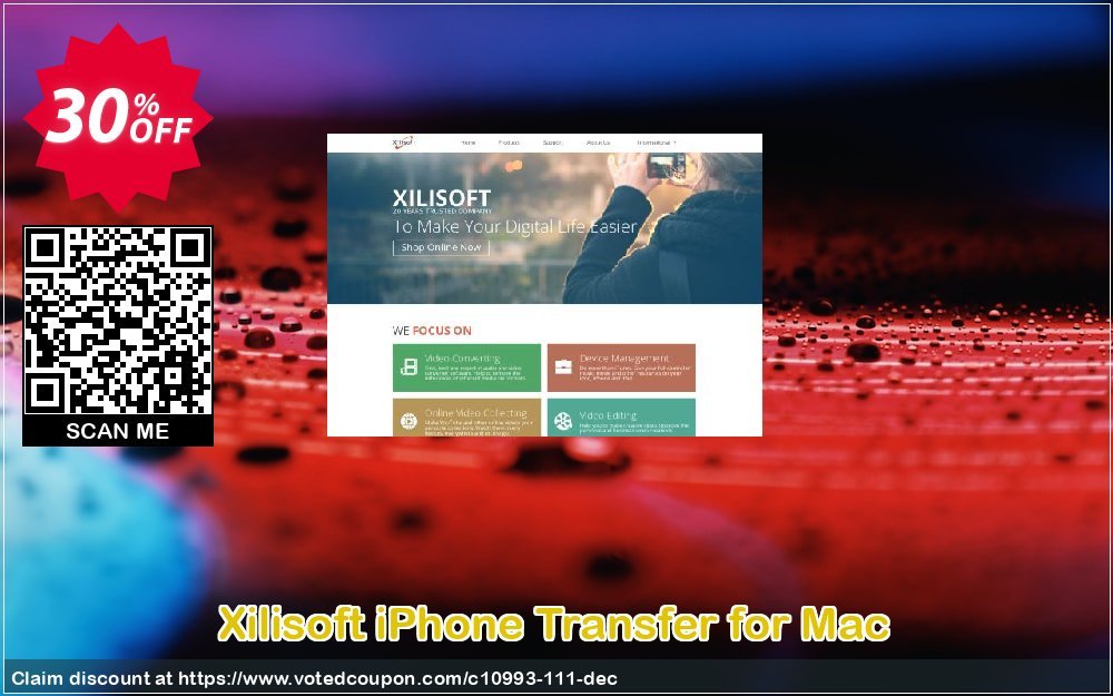 Xilisoft iPhone Transfer for MAC Coupon, discount 30OFF Xilisoft (10993). Promotion: Discount for Xilisoft coupon code