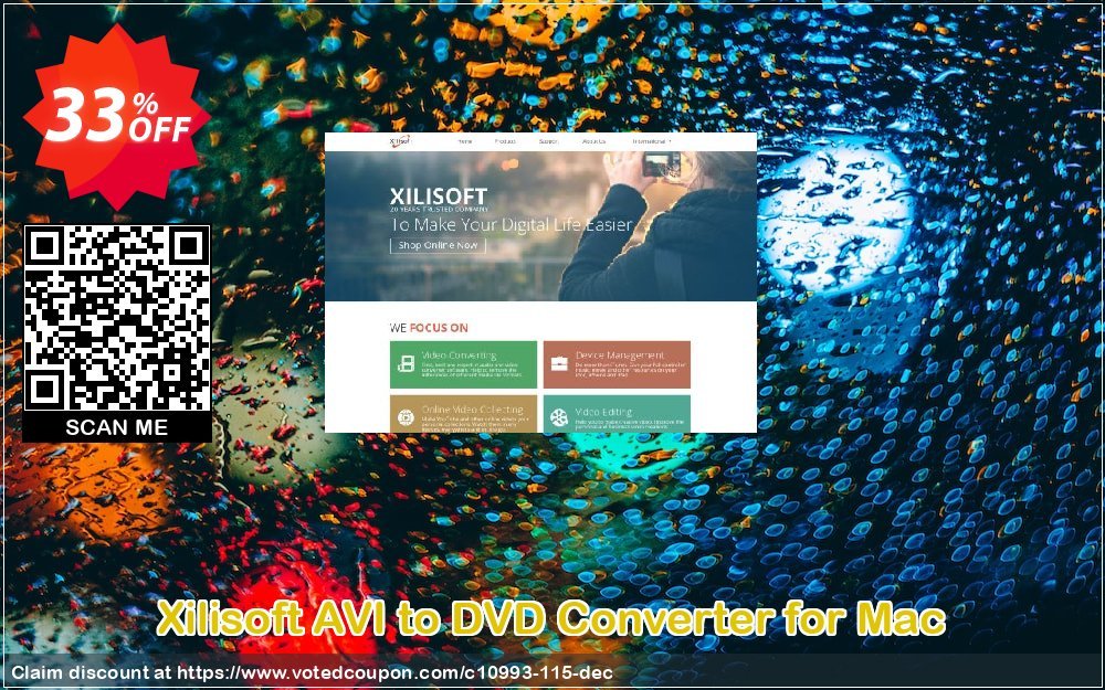 Xilisoft AVI to DVD Converter for MAC Coupon, discount 30OFF Xilisoft (10993). Promotion: Discount for Xilisoft coupon code
