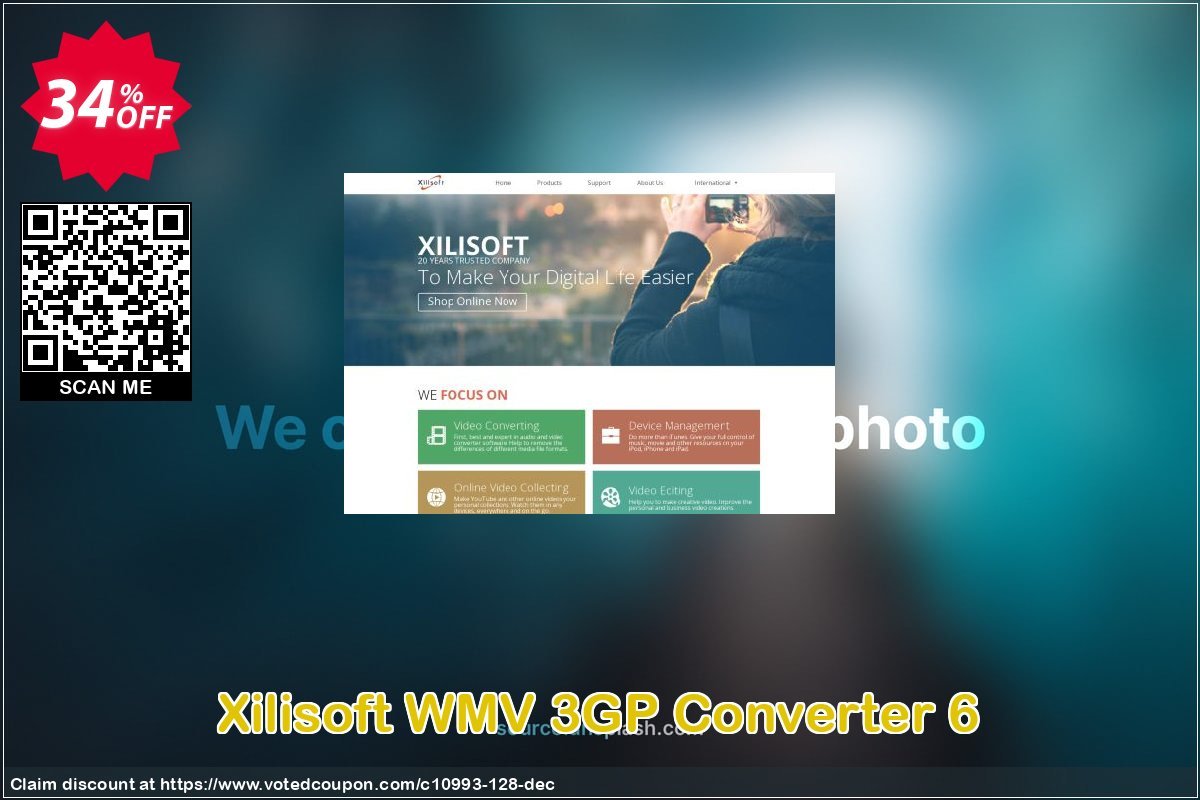 Xilisoft WMV 3GP Converter 6 Coupon, discount 30OFF Xilisoft (10993). Promotion: Discount for Xilisoft coupon code