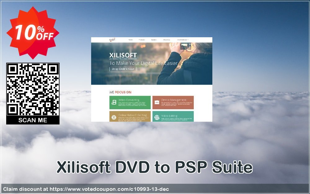Xilisoft DVD to PSP Suite Coupon, discount Xilisoft DVD to PSP Suite imposing offer code 2024. Promotion: Discount for Xilisoft coupon code