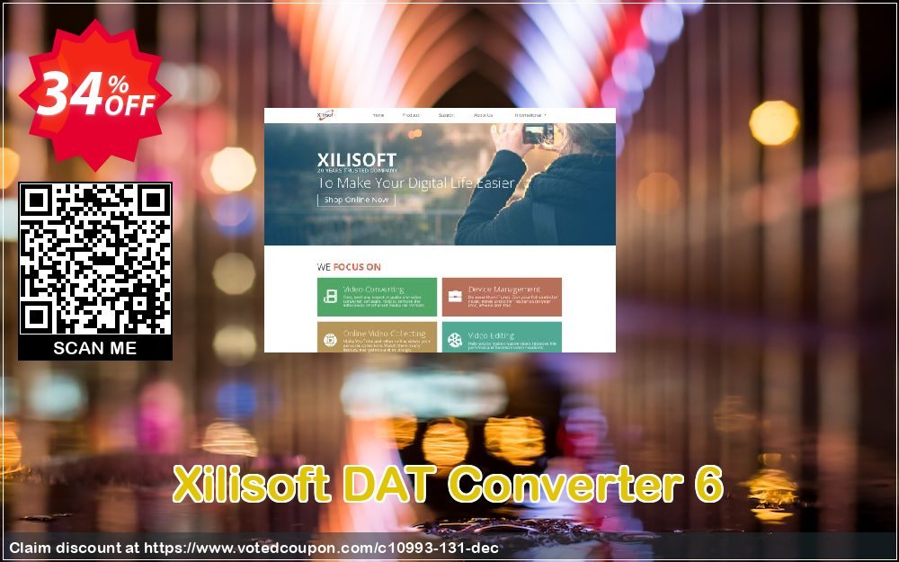Xilisoft DAT Converter 6 Coupon, discount 30OFF Xilisoft (10993). Promotion: Discount for Xilisoft coupon code