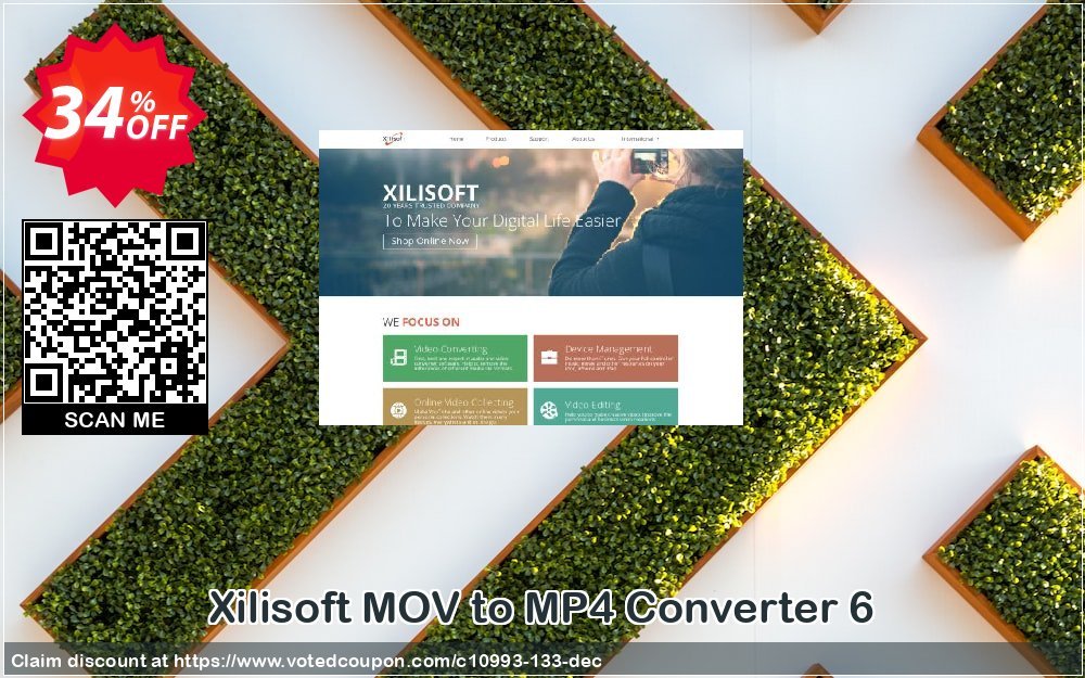 Xilisoft MOV to MP4 Converter 6 Coupon, discount 30OFF Xilisoft (10993). Promotion: Discount for Xilisoft coupon code