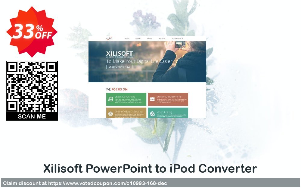 Xilisoft PowerPoint to iPod Converter Coupon, discount 30OFF Xilisoft (10993). Promotion: Discount for Xilisoft coupon code