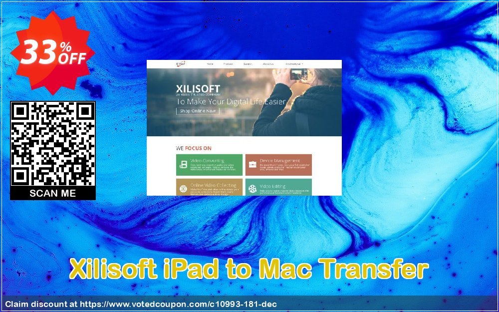Xilisoft iPad to MAC Transfer Coupon, discount 30OFF Xilisoft (10993). Promotion: Discount for Xilisoft coupon code