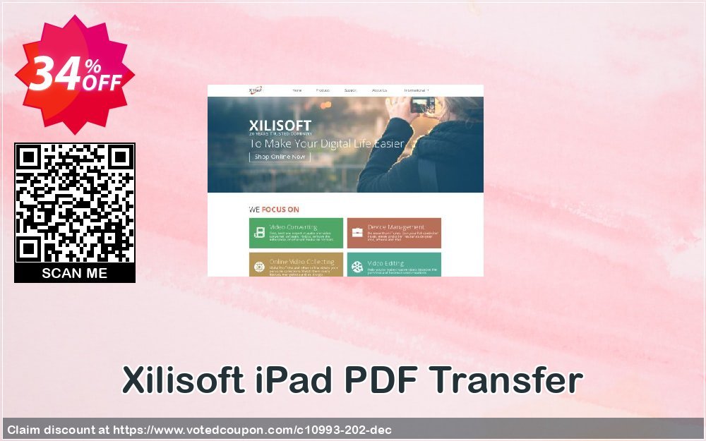 Xilisoft iPad PDF Transfer Coupon, discount 30OFF Xilisoft (10993). Promotion: Discount for Xilisoft coupon code