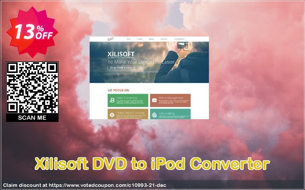 Xilisoft DVD to iPod Converter Coupon, discount Xilisoft DVD to iPod Converter imposing promo code 2024. Promotion: Discount for Xilisoft coupon code