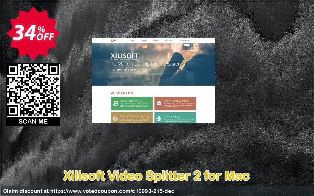 Xilisoft Video Splitter 2 for MAC Coupon, discount 30OFF Xilisoft (10993). Promotion: Discount for Xilisoft coupon code