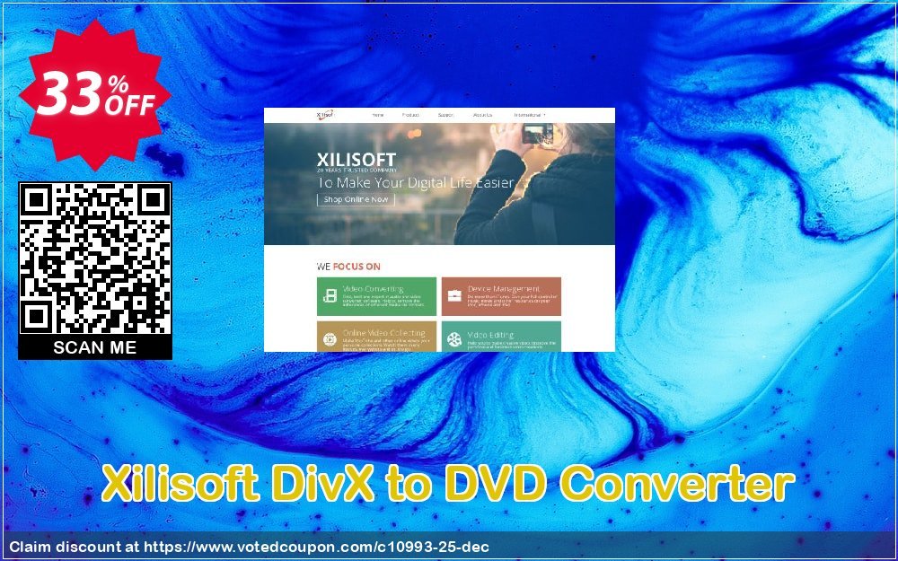 Xilisoft DivX to DVD Converter Coupon, discount 30OFF Xilisoft (10993). Promotion: Discount for Xilisoft coupon code