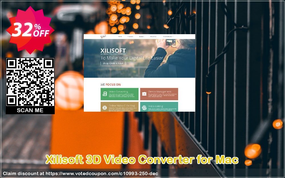 Xilisoft 3D Video Converter for MAC Coupon, discount 30OFF Xilisoft (10993). Promotion: Discount for Xilisoft coupon code