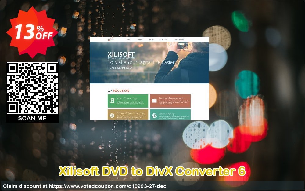 Xilisoft DVD to DivX Converter 6 Coupon, discount Xilisoft DVD to DivX Converter amazing deals code 2024. Promotion: Discount for Xilisoft coupon code