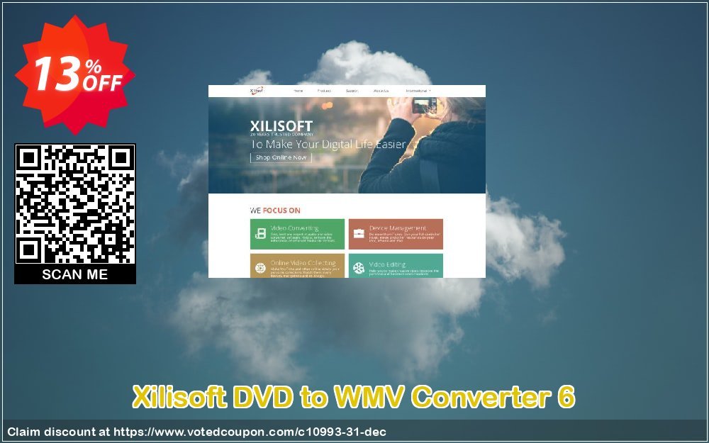 Xilisoft DVD to WMV Converter 6 Coupon, discount Xilisoft DVD to WMV Converter dreaded offer code 2024. Promotion: Discount for Xilisoft coupon code