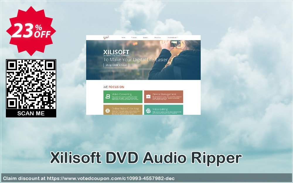 Xilisoft DVD Audio Ripper Coupon, discount Xilisoft DVD Audio Ripper Stirring discount code 2024. Promotion: Stirring discount code of Xilisoft DVD Audio Ripper 2024