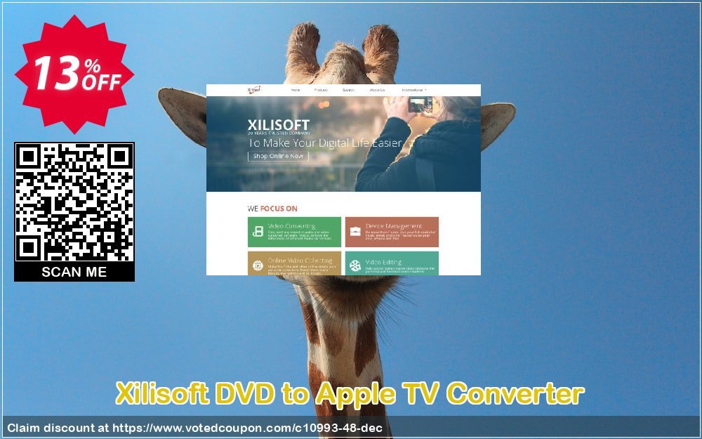 Xilisoft DVD to Apple TV Converter Coupon, discount Xilisoft DVD to Apple TV Converter wonderful sales code 2024. Promotion: Discount for Xilisoft coupon code