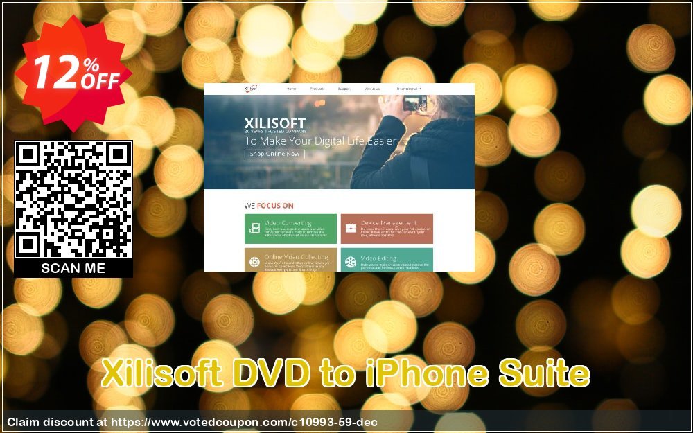 Xilisoft DVD to iPhone Suite Coupon, discount Xilisoft DVD to iPhone Suite dreaded sales code 2024. Promotion: Discount for Xilisoft coupon code
