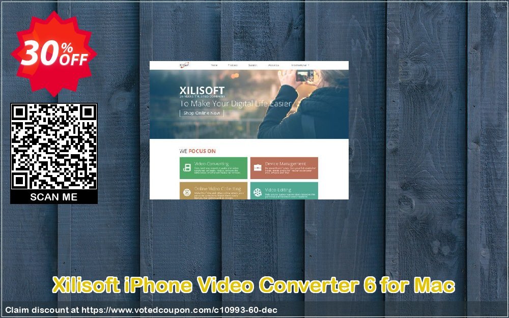 Xilisoft iPhone Video Converter 6 for MAC Coupon, discount 30OFF Xilisoft (10993). Promotion: Discount for Xilisoft coupon code