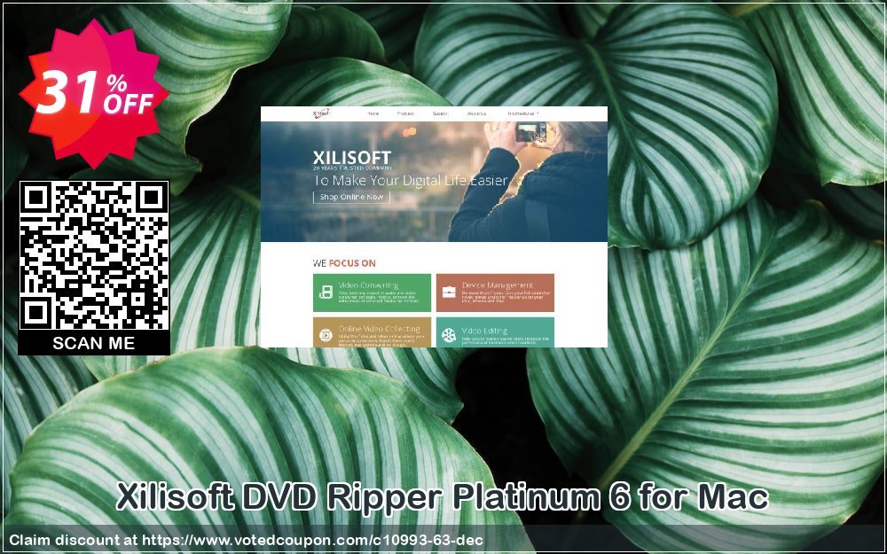 Xilisoft DVD Ripper Platinum 6 for MAC Coupon, discount 30OFF Xilisoft (10993). Promotion: Discount for Xilisoft coupon code