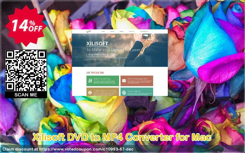 Xilisoft DVD to MP4 Converter for MAC Coupon, discount Xilisoft DVD to MP4 Converter for Mac wondrous discounts code 2024. Promotion: Discount for Xilisoft coupon code