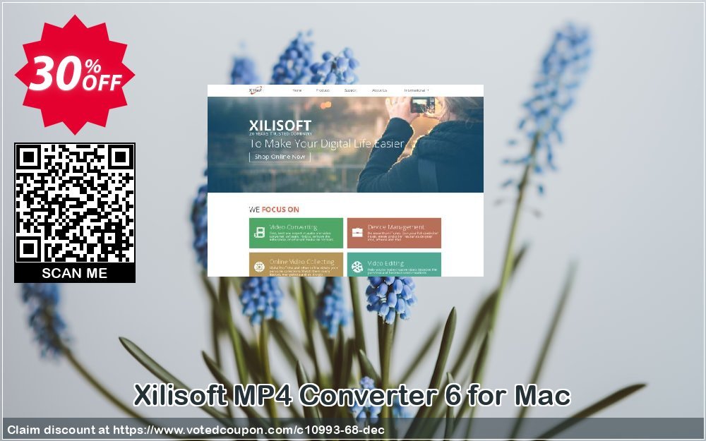 Xilisoft MP4 Converter 6 for MAC Coupon, discount 30OFF Xilisoft (10993). Promotion: Discount for Xilisoft coupon code