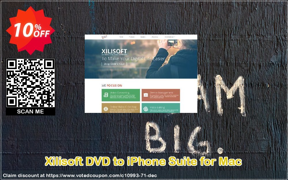 Xilisoft DVD to iPhone Suite for MAC Coupon, discount Xilisoft DVD to iPhone Suite for Mac excellent deals code 2024. Promotion: Discount for Xilisoft coupon code