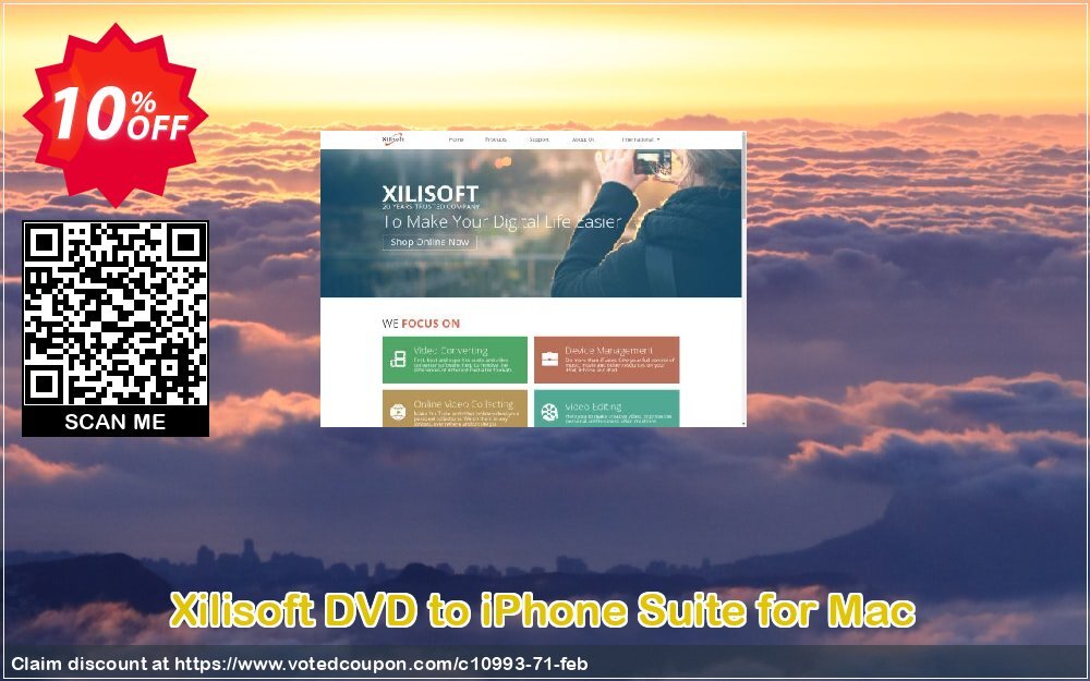 Xilisoft DVD to iPhone Suite for MAC Coupon, discount Xilisoft DVD to iPhone Suite for Mac excellent deals code 2024. Promotion: Discount for Xilisoft coupon code