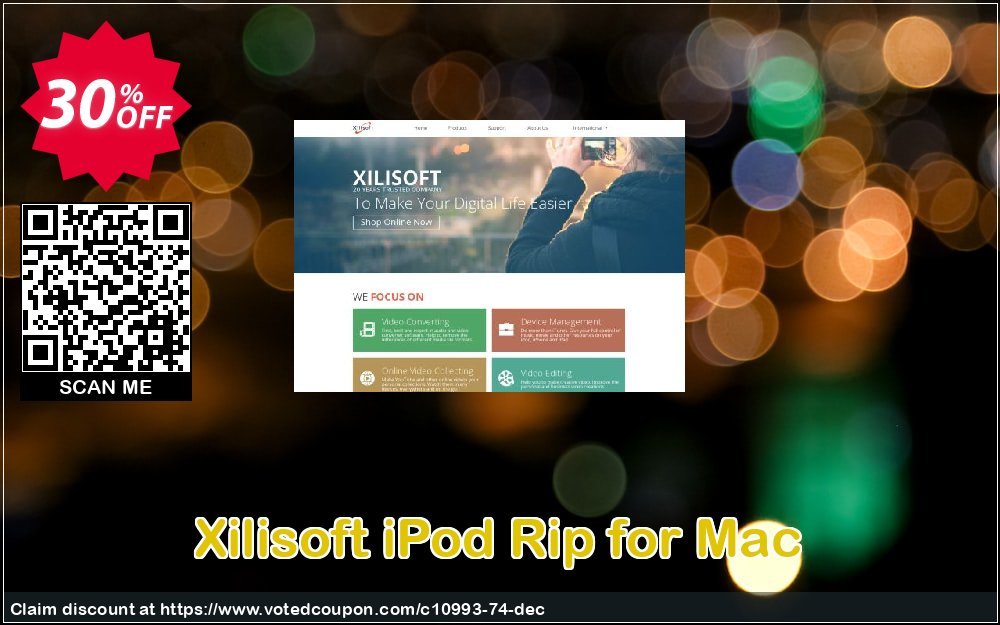 Xilisoft iPod Rip for MAC Coupon, discount 30OFF Xilisoft (10993). Promotion: Discount for Xilisoft coupon code