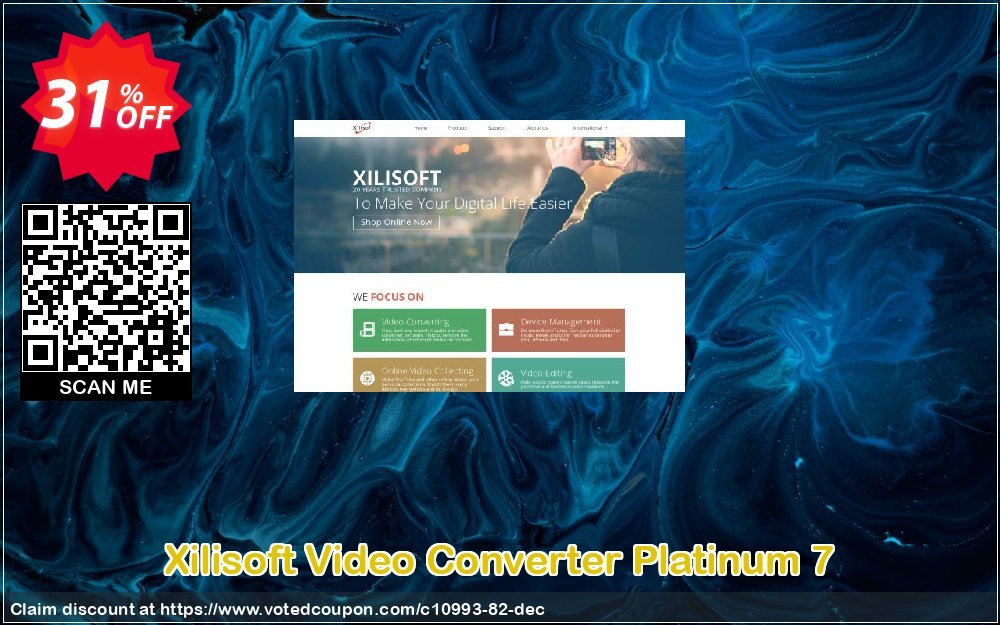Xilisoft Video Converter Platinum 7 Coupon, discount 30OFF Xilisoft (10993). Promotion: Discount for Xilisoft coupon code
