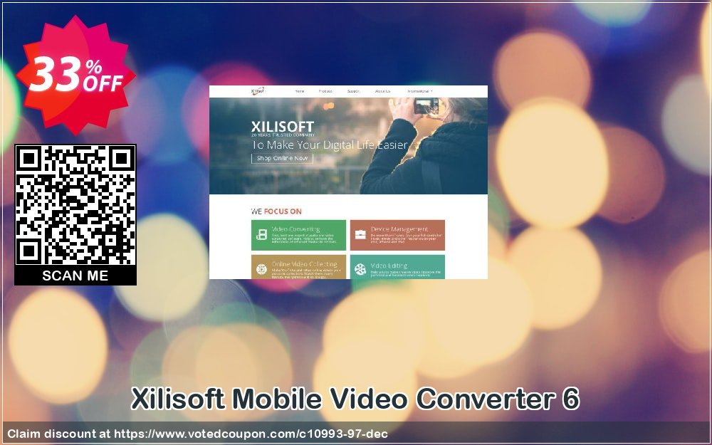 Xilisoft Mobile Video Converter 6 Coupon, discount 30OFF Xilisoft (10993). Promotion: Discount for Xilisoft coupon code