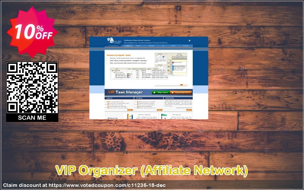 VIP Organizer, Affiliate Network  Coupon, discount VIP Quality Software, coupon archive (11236). Promotion: VIP Quality Software coupon code archive (11236)