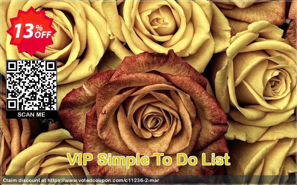 VIP Simple To Do List Coupon, discount VIP Quality Software, coupon archive (11236). Promotion: VIP Quality Software coupon code archive (11236)