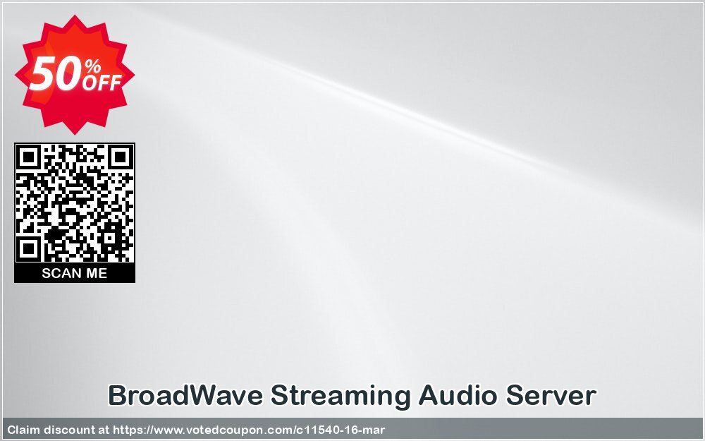 BroadWave Streaming Audio Server Coupon, discount NCH coupon discount 11540. Promotion: Save around 30% off the normal price