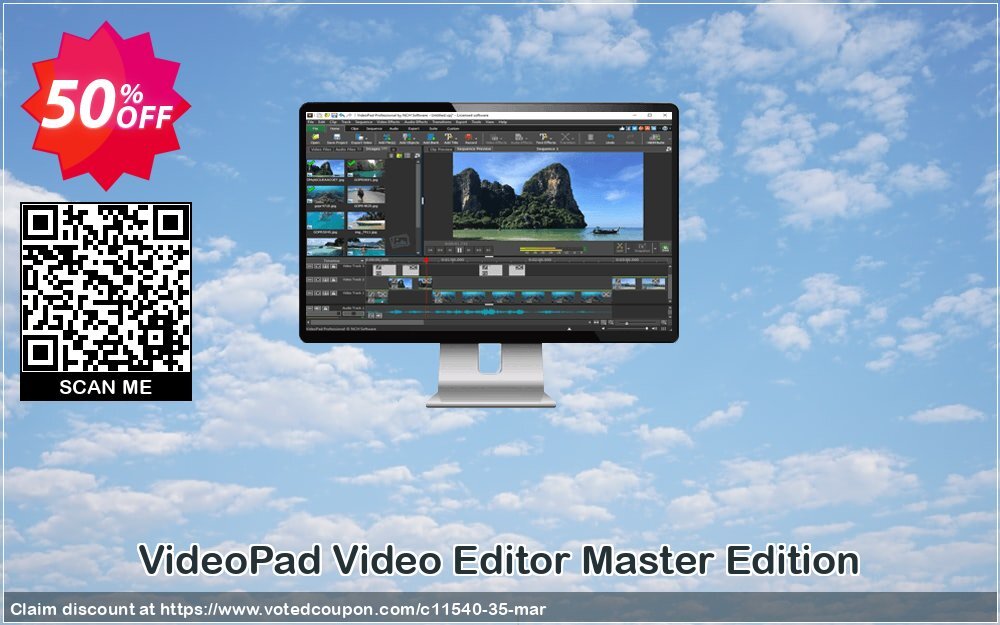 VideoPad Video Editor Master Edition Coupon, discount NCH coupon discount 11540. Promotion: Save around 30% off the normal price