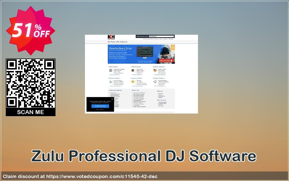Zulu Professional DJ Software Coupon, discount NCH coupon discount 11540. Promotion: Save around 30% off the normal price